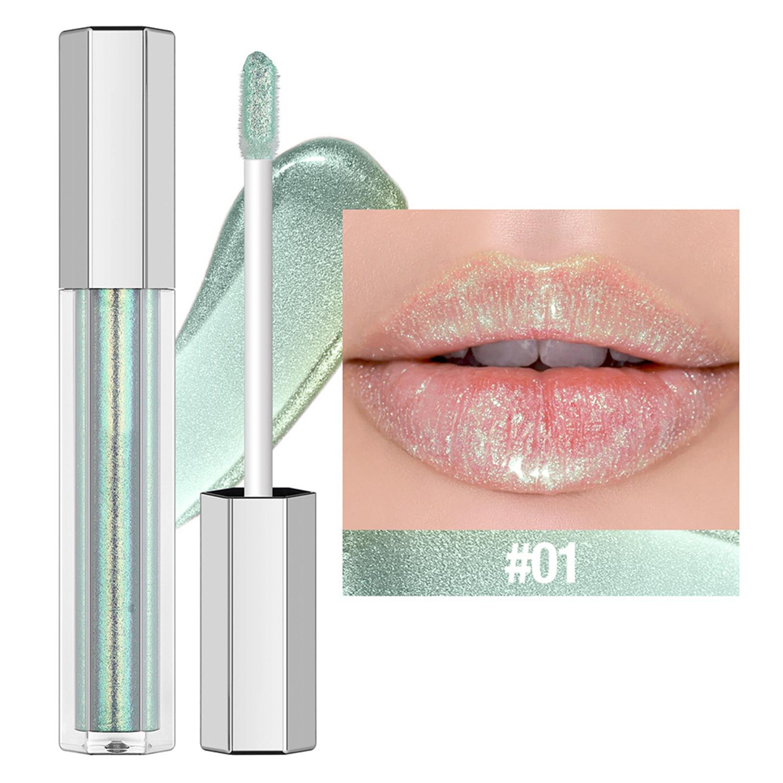 

1 шт. Женский блеск для губ с мерцающим перламутровым финишем, стойкий, увлажняющий, питательный, увлажняющий, блестящий аксессуар для макияжа для ежедневного использования One Size