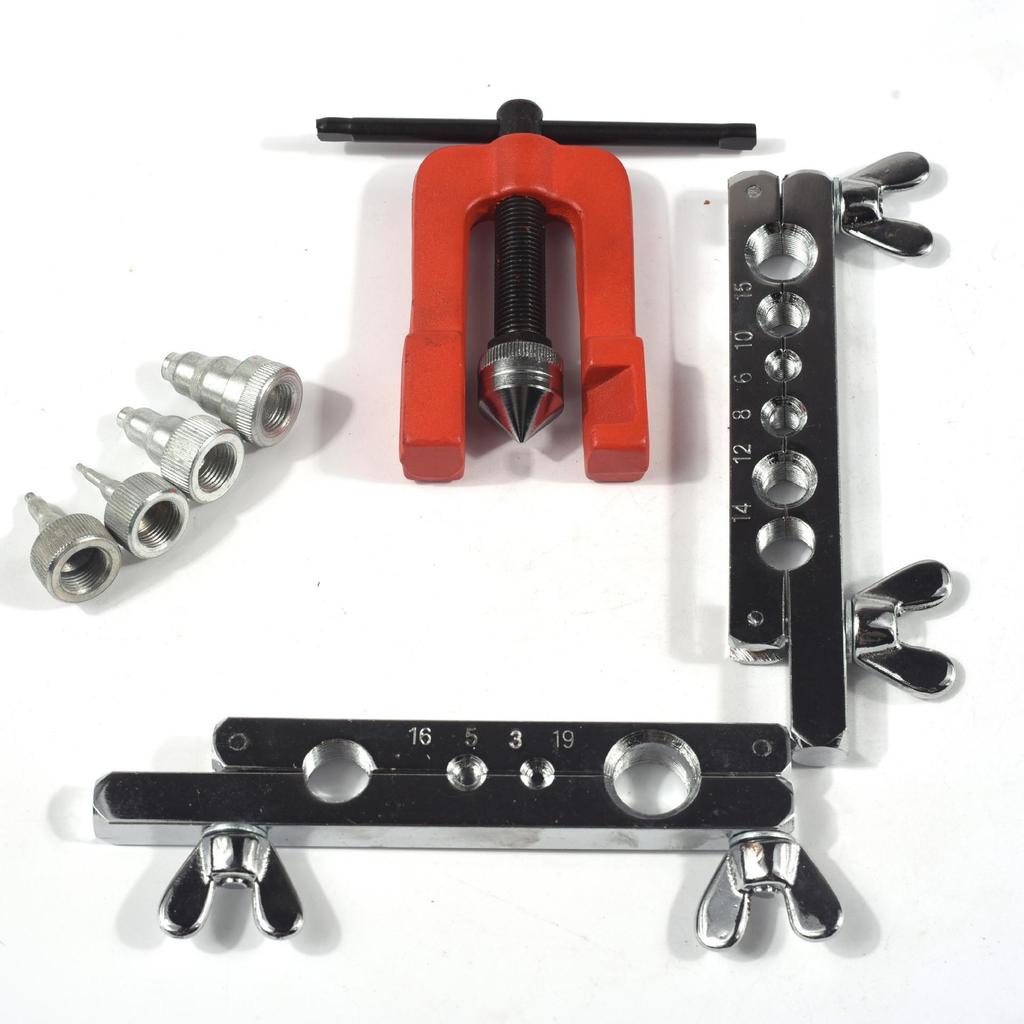 10-Piece Copper Tube Expander Set with Cutter, Flaring, and Seven-Hole Riveting Tools