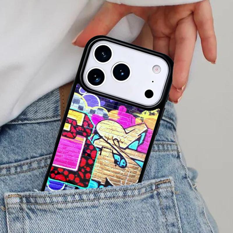 Graffiti Phone Case for iPhone 16e 15 14 13 12 17 Pro Max Plus Air 17pro Cover Coque