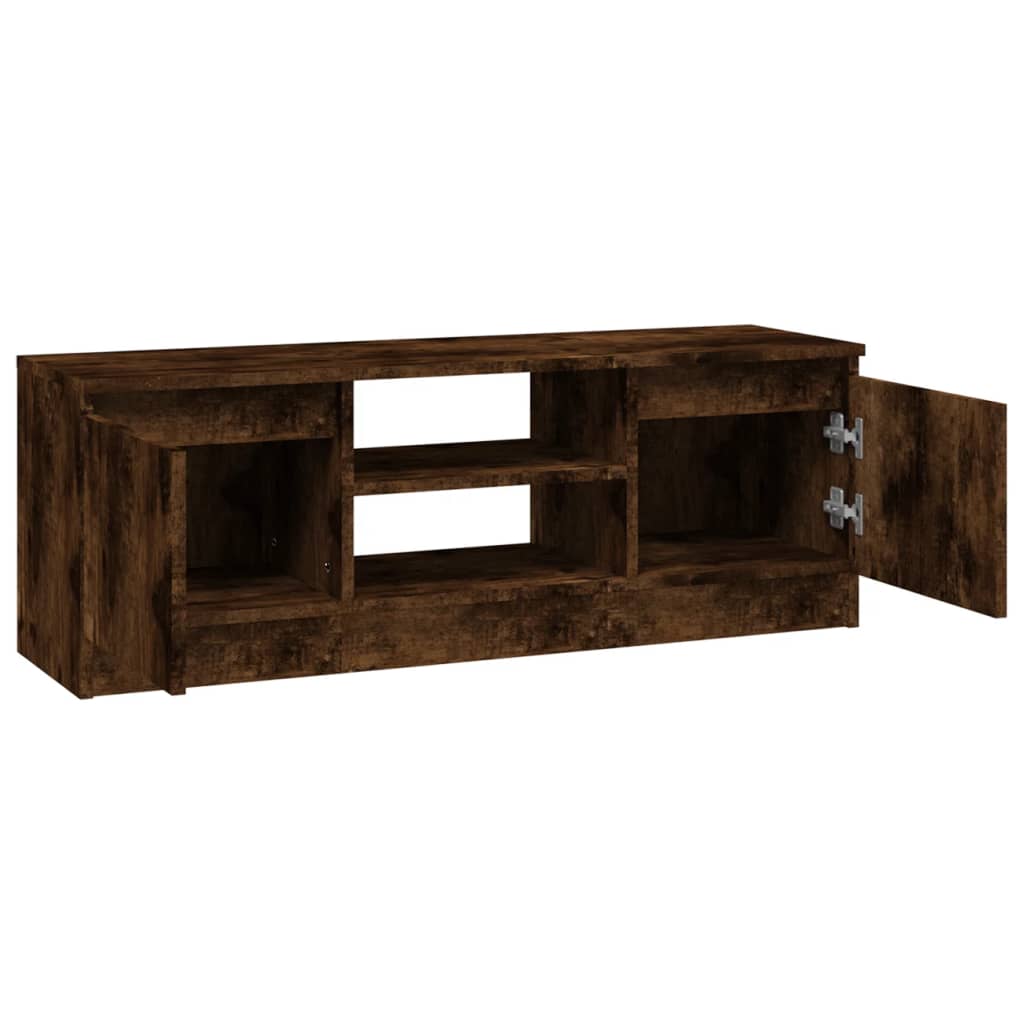 TV Cabinet with Door Smoked Oak Finish 102 x 30 x 36 cm