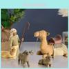 Beautiful Resin Nativity Scene Shepherd And Stable Christmas Decoration Set For Home