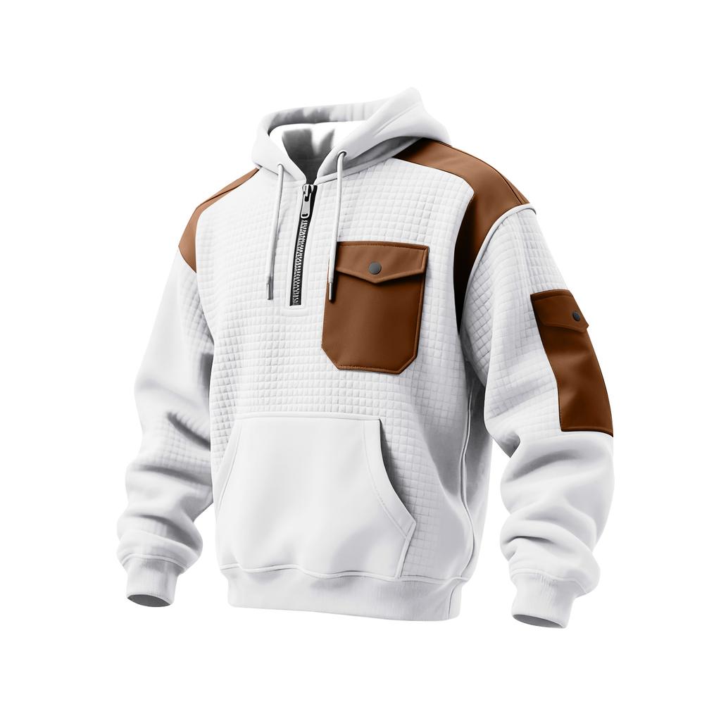 Men's Solid Color Sweatshirt Hoodie Men's Sports Large Size Casual Sweatshirt