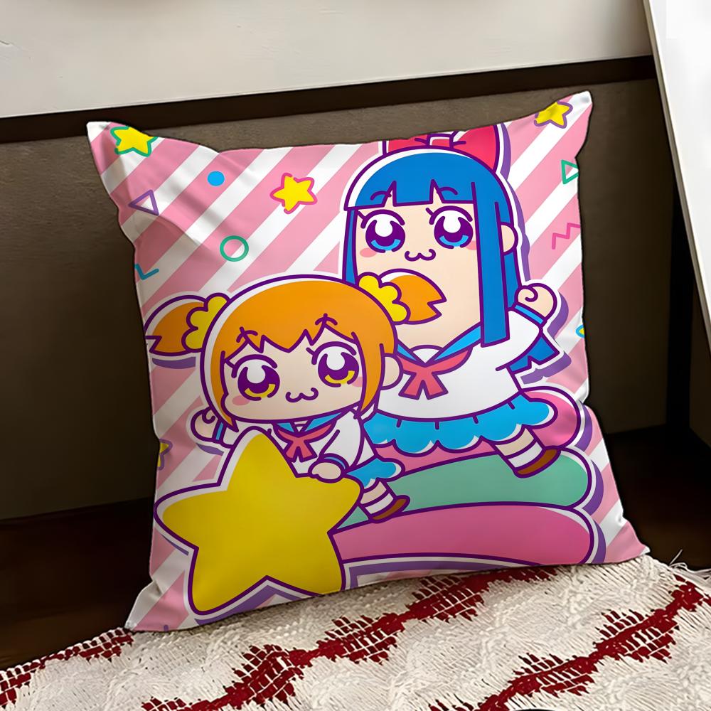 Süße Anime PPop TTeam Epische Kissenhülle Wendbar Weich Langlebig Kissenbezug Zuhause Auto Mehrzwecknutzung für täglichen Komfort