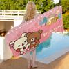 Popular Cute R-rilakkumas Bear Bath Towel Microfiber Soft Water Absorbing Breathable For Girl Kids Decorative Cartoon Towel