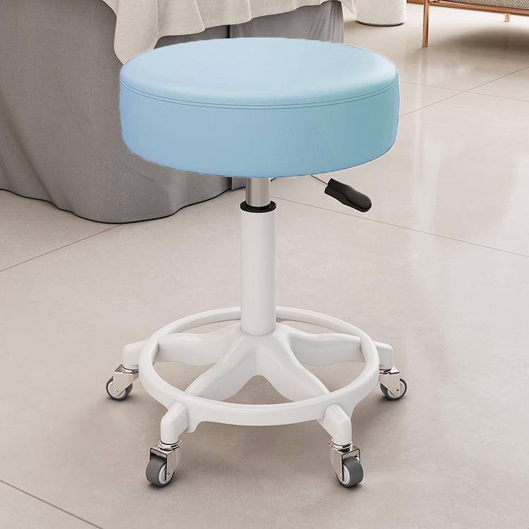 Beauty Rotating Stool with Backrest - Makeup/Barber/Dressing Table Chair with Casters