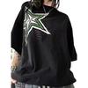 Women's Star Printed Y2K Casual Fashion Summer New T Shirt Suitable for Both Men and Women