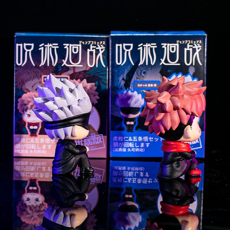 Q Version Anime Figures Gojo Satoru Polygonum Cuspidatum Children Handheld Toys Office Desk Anime Action Figures Ornaments