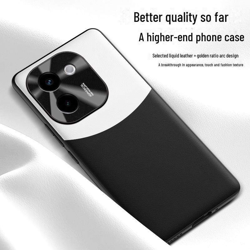 Vivo Y200 Liquid Leather Case: Anti-Fall and Anti-Fouling Protective Cover