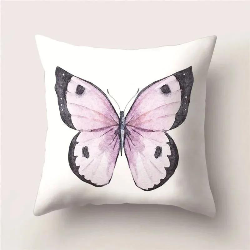 Beautiful Romantic Butterfly Series Decorative Home Pillowcases Living Room Sofa Cushion Covers Free Butterfly Pillowcases