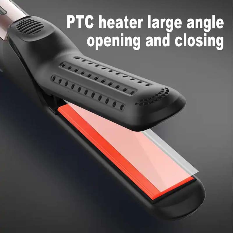 Cool Airflow Styler Hair Straightener And Curler 2 In 1 Ptc Fast Heat-Up Ionic Flat Iron Ceramic Hair Straightener And Curler