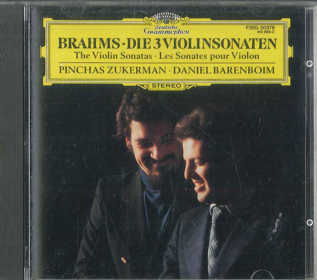 

CD BRAHMS PINCHAS ZUKERMAN DANIEL BA Violin Sonata No. 1 Violin Sonata F35G50376 DEUTSCHE GRAMMO Japan Classical Used