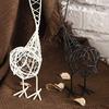 Metalldraht Schwarz und Weiß Vogelfigur | Schöne Heimdekoration - (Packung mit 2, Schwarz und Weiß)