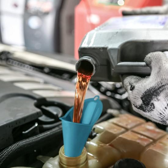 Plastic Long Neck Oil Funnels, for Filling Automotive Oil, Lubricants Engine Oils, Kerosene, Fuel, Diesel, Coolant & Other Liquids (2 Teal)