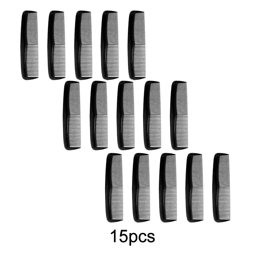 12pcs portable plastic anti-static double-sided dense toothed hair combs salon hair comb tools Special for real hair wigs