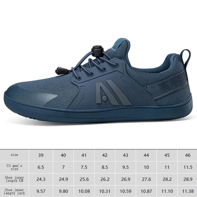 2025 Herren Barfußschuhe mit breiter Zehenbox Minimalistische Schuhe Slip-On Lauf-Sneaker Trailrunning-Schuhe zum Wandern Outdoor