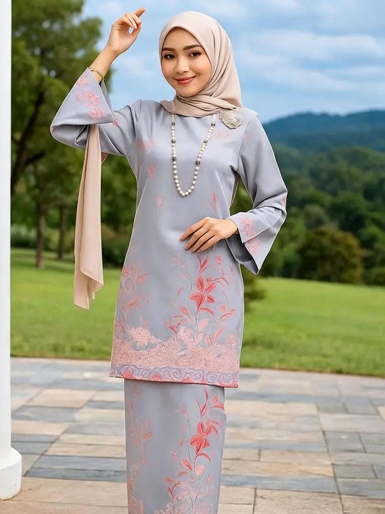 New! Exclusive Batik Kurung XS-4XL Raya 2026 Modern Style Muslimah Blouses for Family Gatherings and Daily Celebrations