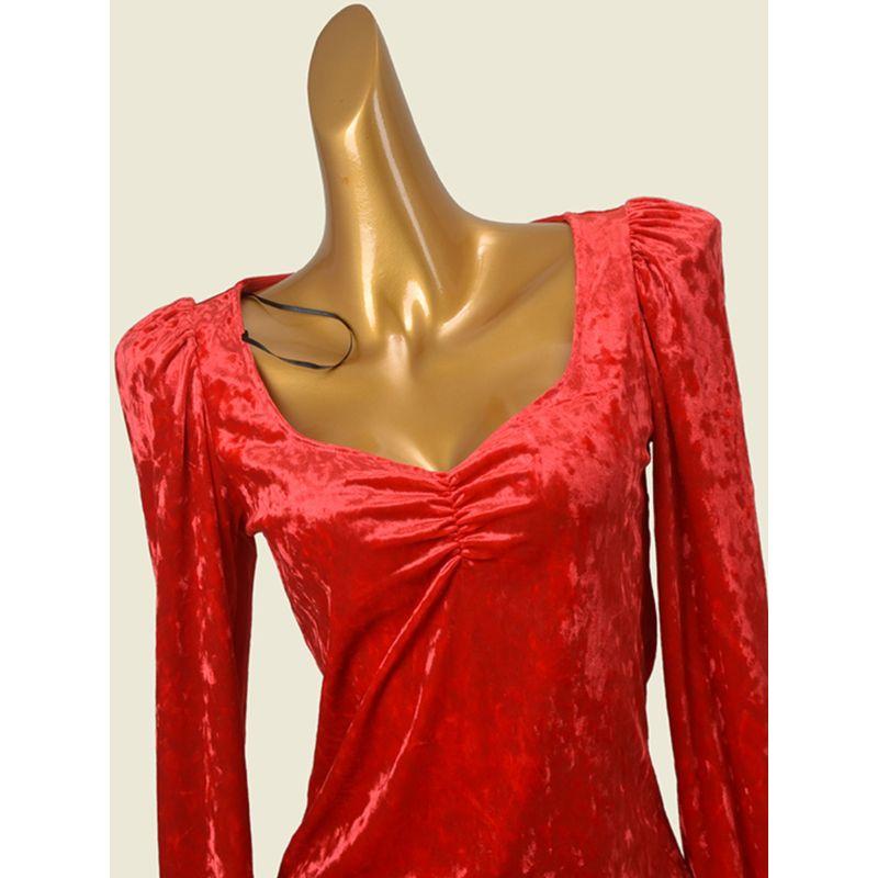 Fashion Water Drop Collar Long Sleeves Silm Pullover Tops Export Foreign Trade Original Order Card Missing Square Collar Bottoming Shirt