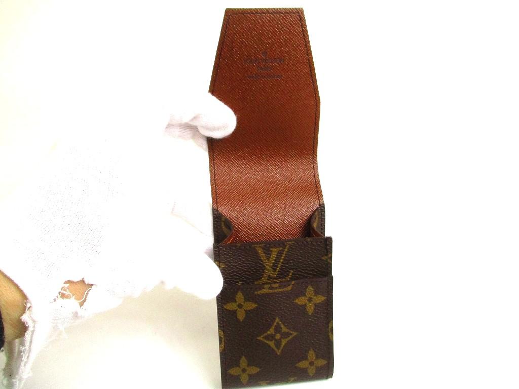 Authentic LOUIS VUITTON Monogram Leather Brown Cigarette Cases #b130  Open box