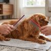 Non Slip Handle Dog Grooming Comb Metal Dual Teeth Comb Pet Straight Comb  Dog Cat Grooming