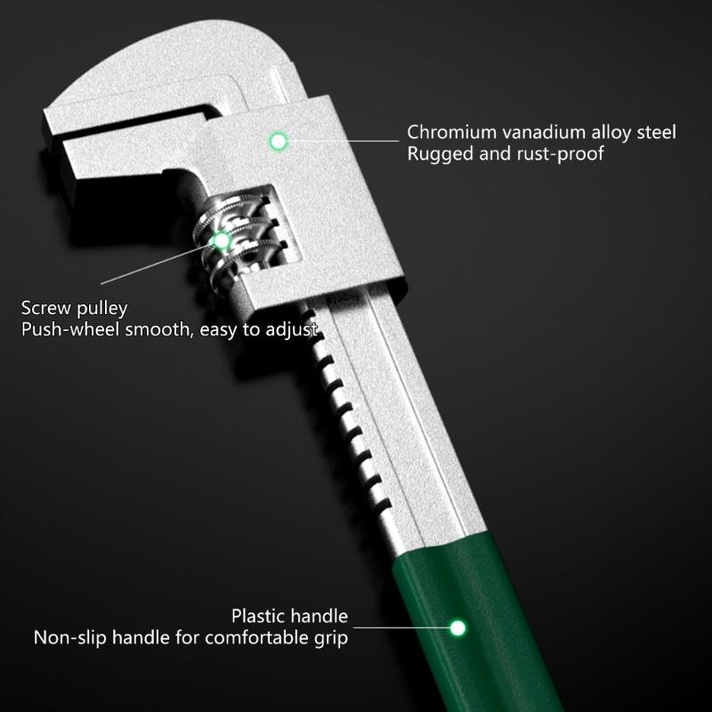 Multifunctional Right Angle Adjustable Wrench With Wide Jaw Opening Up To 9.8cm For Automotive Mechanics And DIYer Use