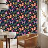 Wallpaper Colorful Butterflies Navy Blue, Turquoise and Burgundy 50x1000