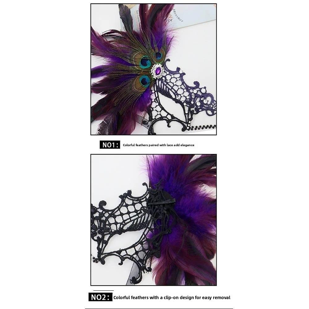 Feathers Design Half-Face Lace Mask Seductive Style Cosplay Masquerade Mask Masquerade Fancy Prom