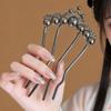 Fashion Crystal Pearl Hair Comb Pins New Chinese Style Hair Clip Pins for Women Bun Comb Hanfu Hairpins Hair Accessories Gift