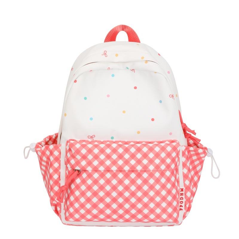 Schoolbag new polka dot personalized backpack cute simple high value girl feeling schoolbag fresh junior high school student backpack
