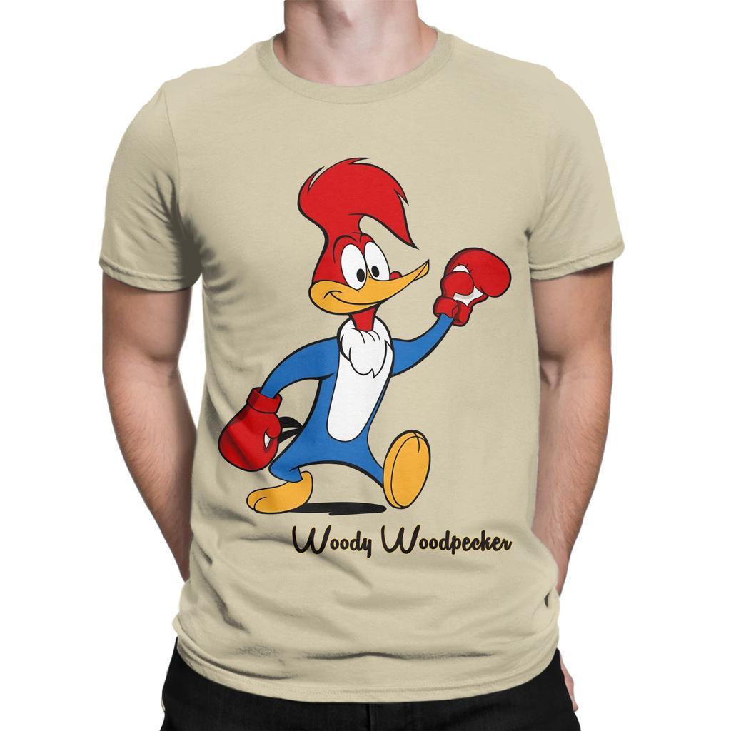 Woody Woodpecker Boxen Lustiges Grafik-T-Shirt 100% Baumwolle Woody Woodpecker T-Shirts Oberteile Für Unisex