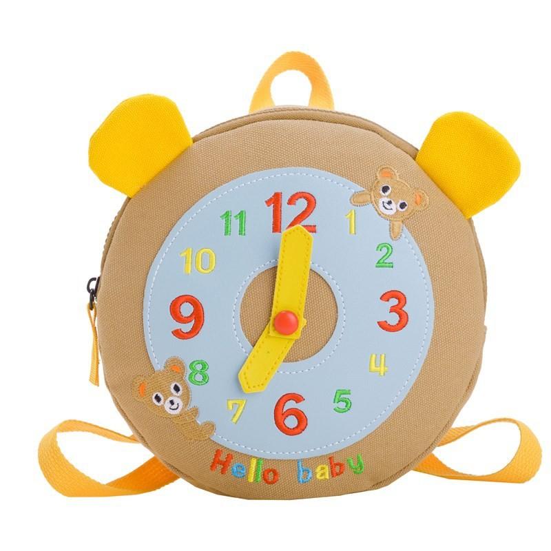 Adorable And Playful 2024 Childrens Backpack Featuring A Unique Clock Pattern For School