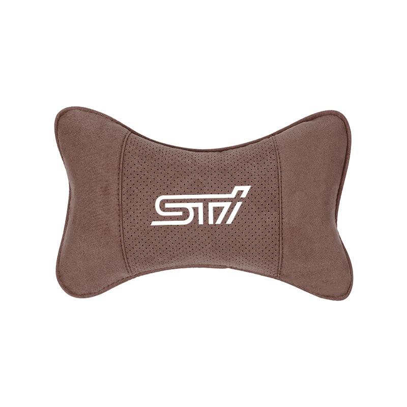 1 Stück Wildleder Autositz Kopfstütze Nackenkissen Innenzubehör für Subaru STI Impreza Legacy WRX BRZ Forester XV Outback Levorg