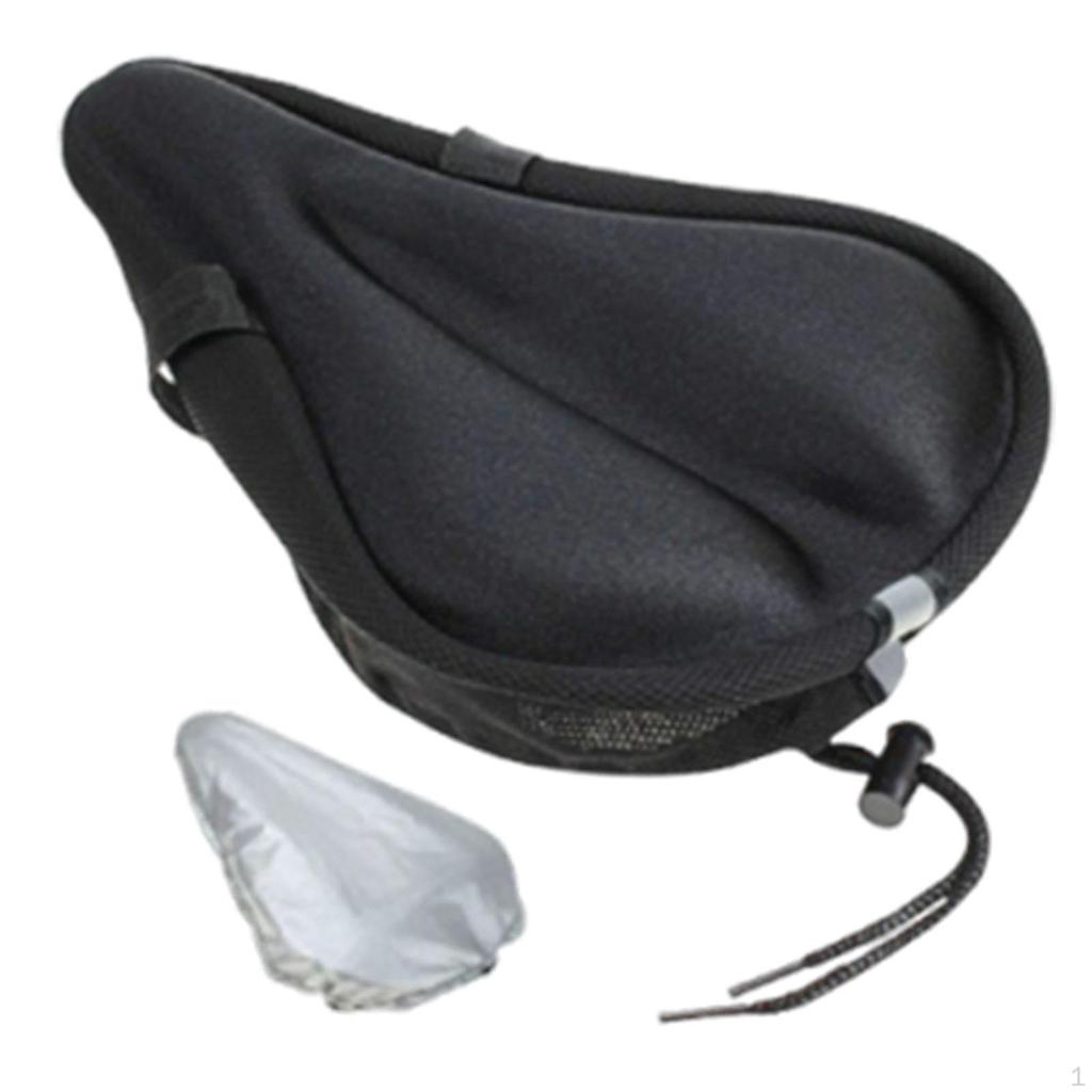 Bicycle Seat Cover, Non-Slip Wide Padded Breathable Wear-Resistant Bike Cover for Stationary