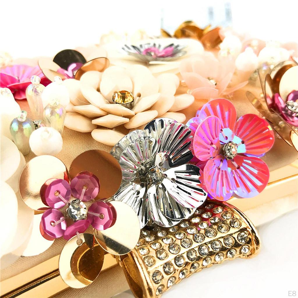 Fashion Floral Clutch for Women Bridal Bags Durable Exquisite Female Shoulder Bag