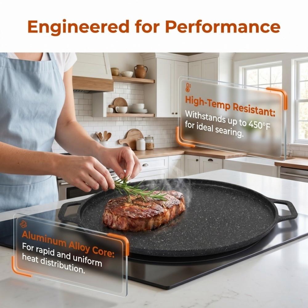Non Stick Korean Grill Pan High Temperature Resistant Round Korean Grill Pan  Home Kitchen