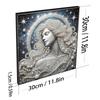 DIY Ladies Pearl Painting Art Kits with Frame 30x30cm Diamond Dots Paintings Picture Arts Craft for Adults Beginners Home Decor