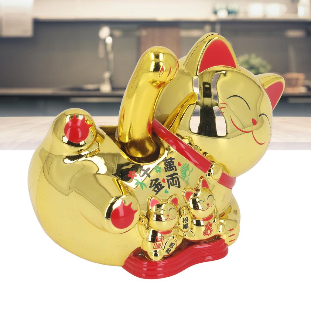 Solar Waving Cat Innovative Cute Auto Waving Arm Solar Powered Fortune Cat for Car Dashboard Checkout Counter Start Business