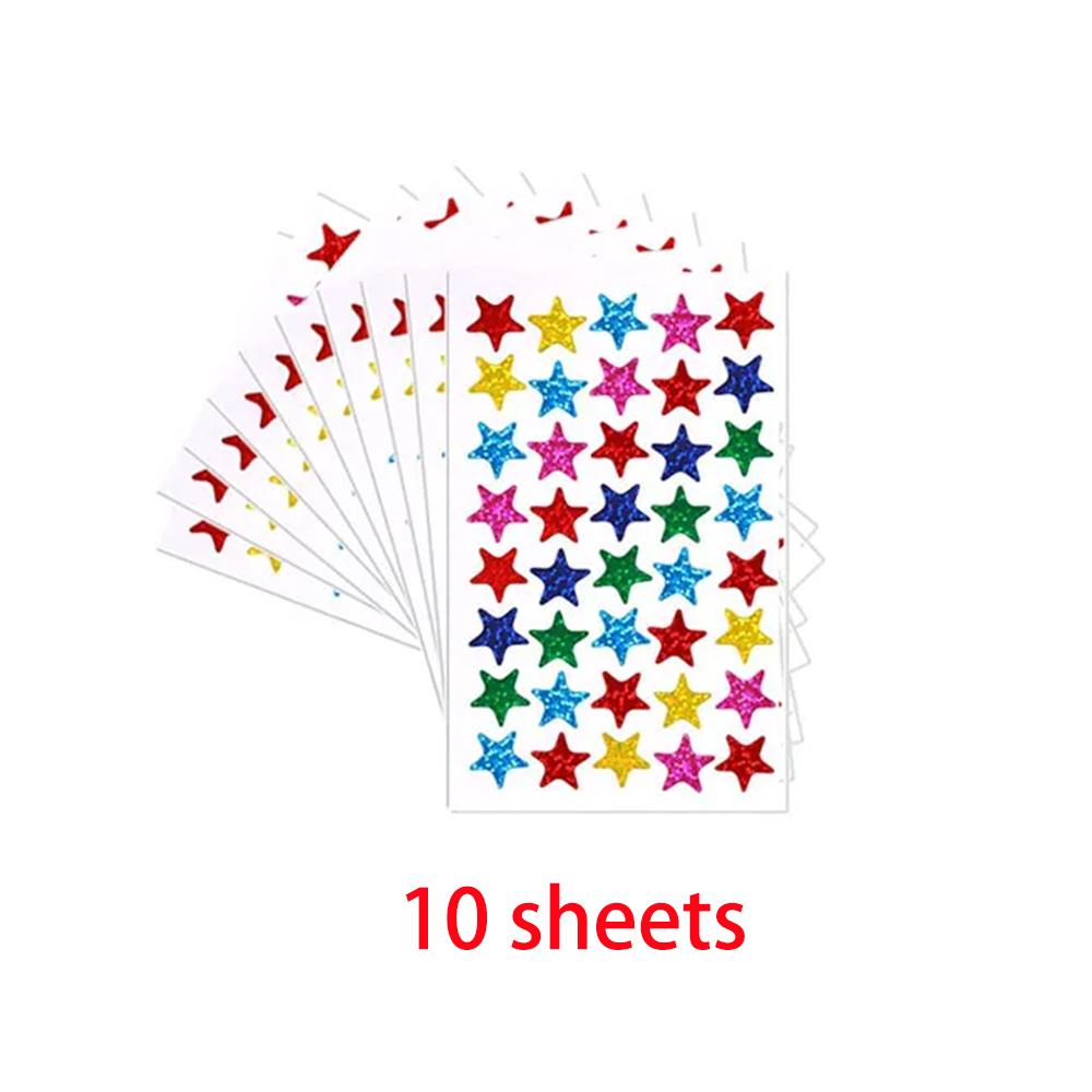 Reward Stickers for Children Colorful  Star Heart  Behavior Chart Scrapbook Sticker Student Teacher Supplies Gift Decoration