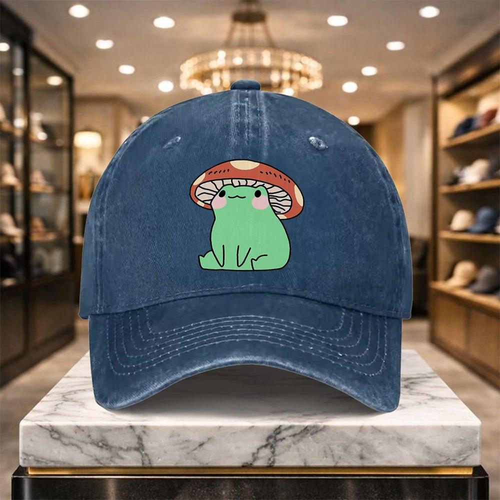 Casual Cartoon Frog Baseball Cap Adjustable Street Style Hat for Outdoor Sports Daily Wear