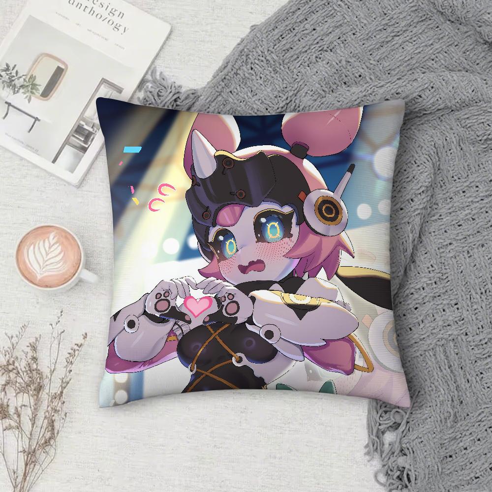 Zenless Zone Zero Angels Of Delusion Aod Pillow Case Square Double-Sided Printing Sofa Cushion Cover Pillowcase Bedroom Bedside