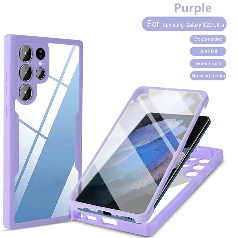 360 Fullt Dekkende Etui For Samsung S25 Ultra S23 Plus S21 S20 S25 Edge Funda For Samsung S24 Ultra S25 Skjermbeskytter Telefondeksel
