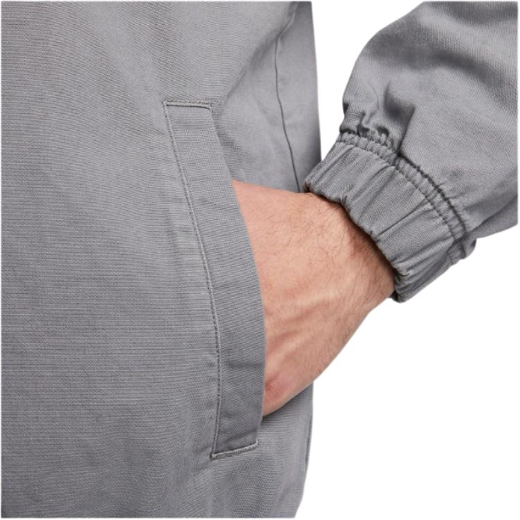 Nike Solid Color Stand Collar Zip-Up Long Sleeve Jacket Men Outerwear Dark-Grey DX0697-084