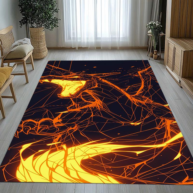 

Charizard Charmander Pokemon Living Room Non-Slip Area Rug Soft Carpet for Bedroom Kids Playroom Sofa,Home Decor Doormat Gift 40x60cm
