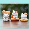Pvc Craft Miniature Bread Cat Doll Creative Home Office Decor Toy For Children And Collectors