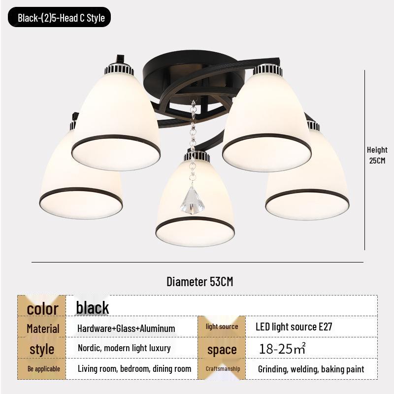 Nordic Modern Three-Head Chandelier: Stylish Creative Lighting Fixture for Bedroom or Restaurant