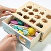 Wooden Matching Shape Box Early Educational Toy For Toddler Color Recognition