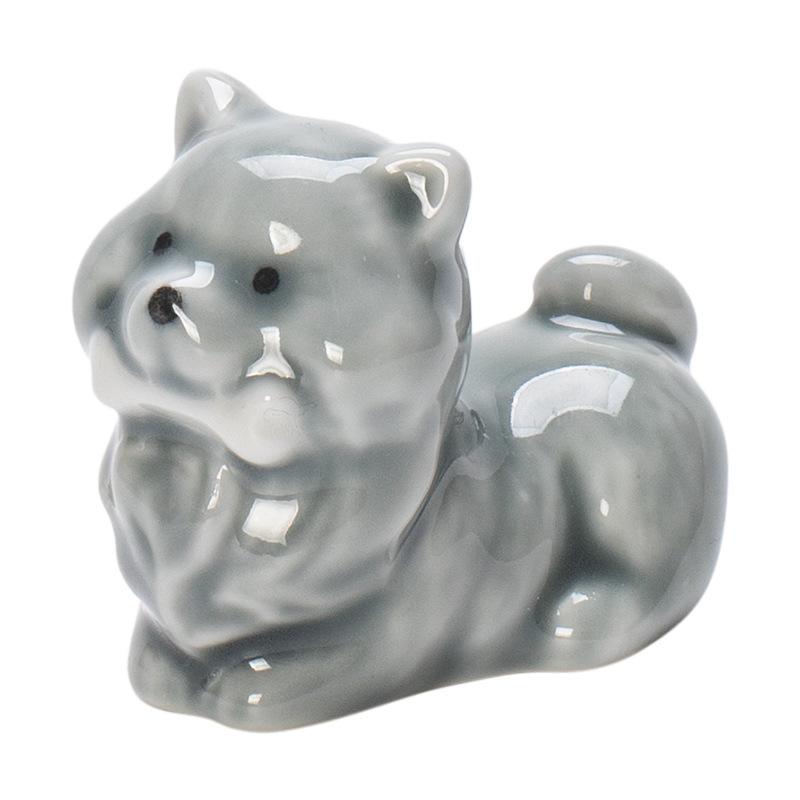 1 st ZAKKA Japansk Stil Keramisk Hund Fransk Bulldog Teddy Ätpinnshållare Mini Söt Hem Bordsdekoration Ätpinnskudde