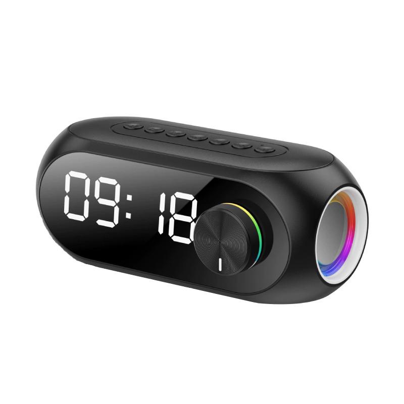 

Clock Bluetooth Alarm Radio Dimmer Nap Timer With Color Night Light For Bedroom чёрный