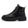 Martin Boots Men's Shoes Winter High-top British Style Casual Men's Leather Shoes Black Locomotive Leather Boots Anti-splash Tooling Boots