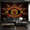Manchester United F Custom Name Wall Tapestry Aesthetic Wall Hanging Printed Fabric Blanket Decorative Tapestries for Bedroom Living Room Home Decor