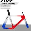 BXT Neuer Carbon Bahnrahmen Fixed Gear Bahnrad Carbonfaserrahmen TRC-195 Singlespeed Bahn-Rahmenset 700Cx28C